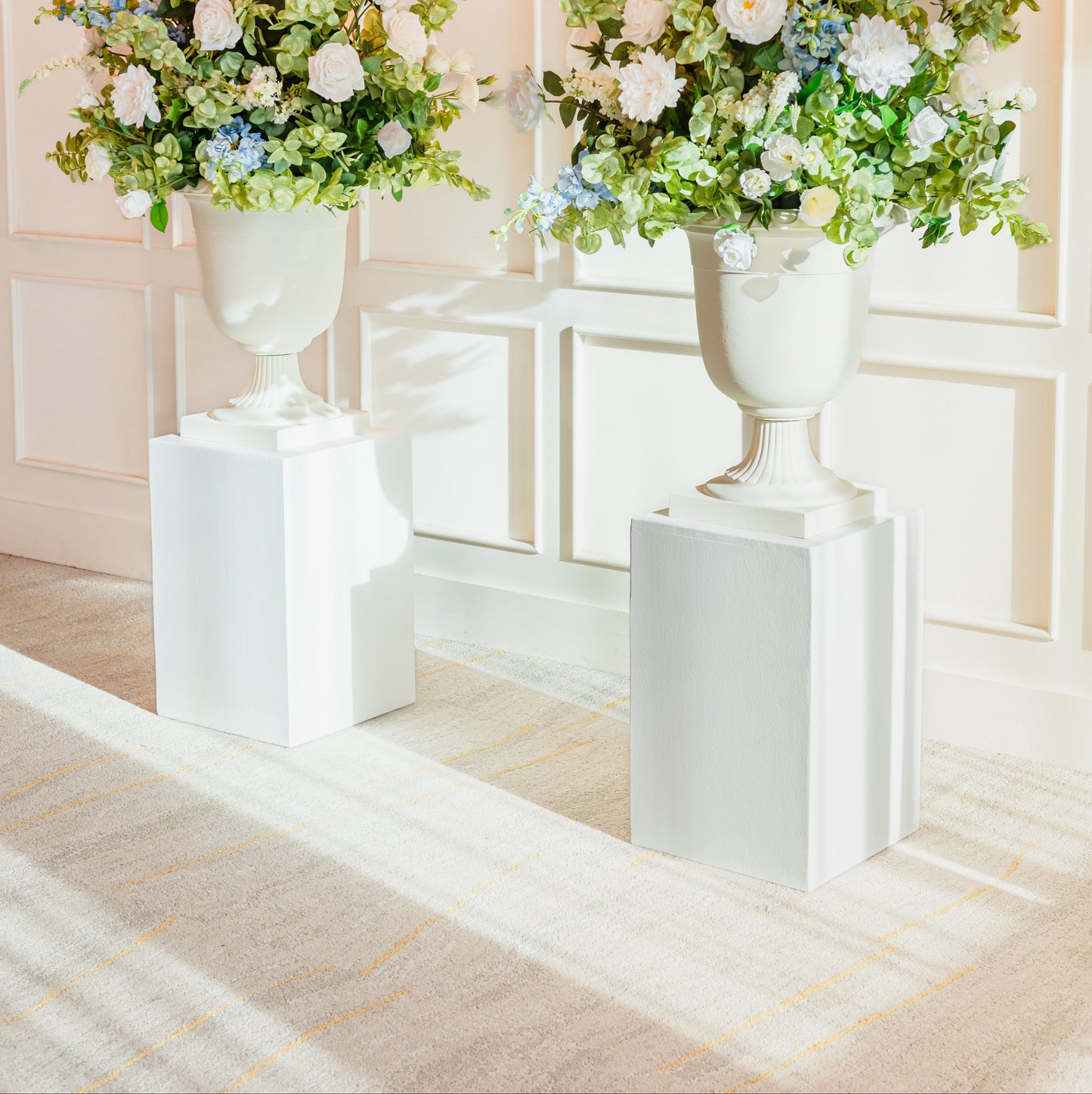 White Urn Pedestals
