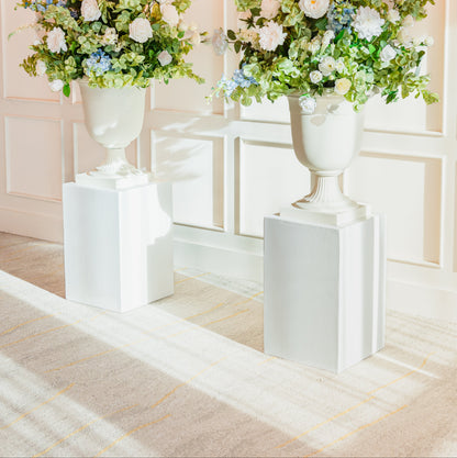White Urn Pedestals