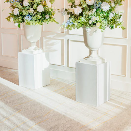 White Urn Pedestals