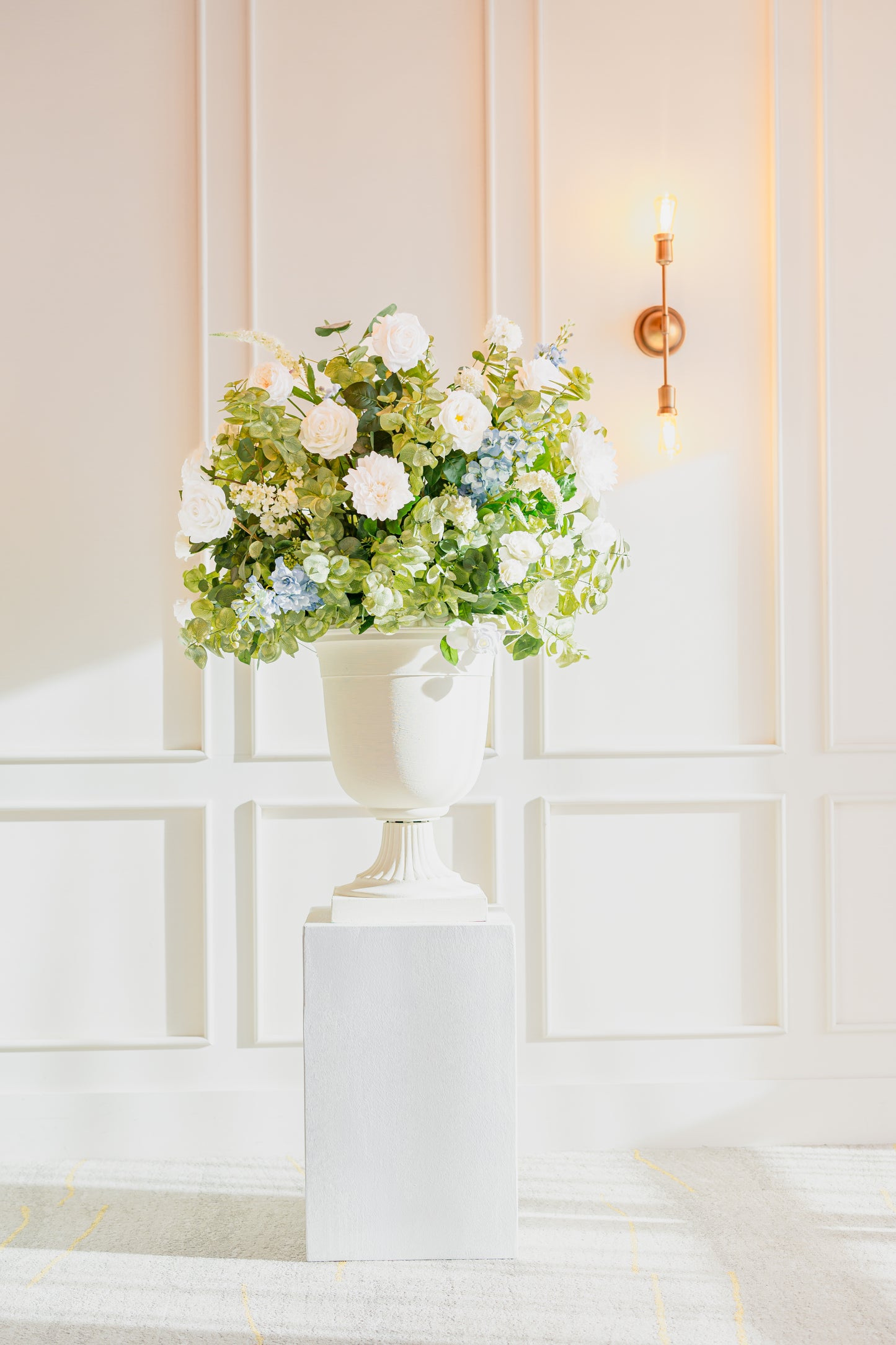 White Urn Pedestals