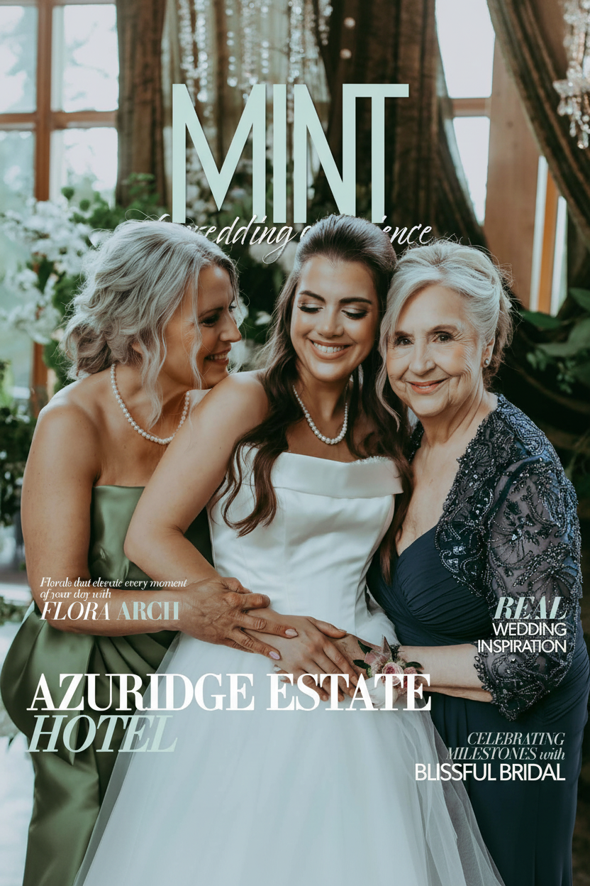 Mobile-optimized wedding magazine cover